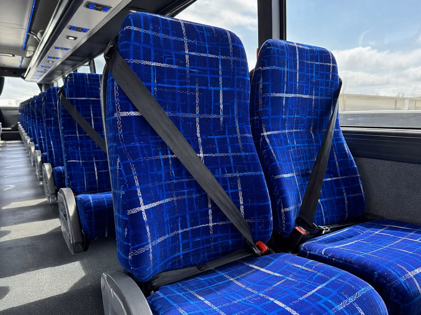 56 passenger charter bus interior